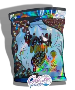 pass the zaza wocky donut cali pack die cut 3.5g mylar bag