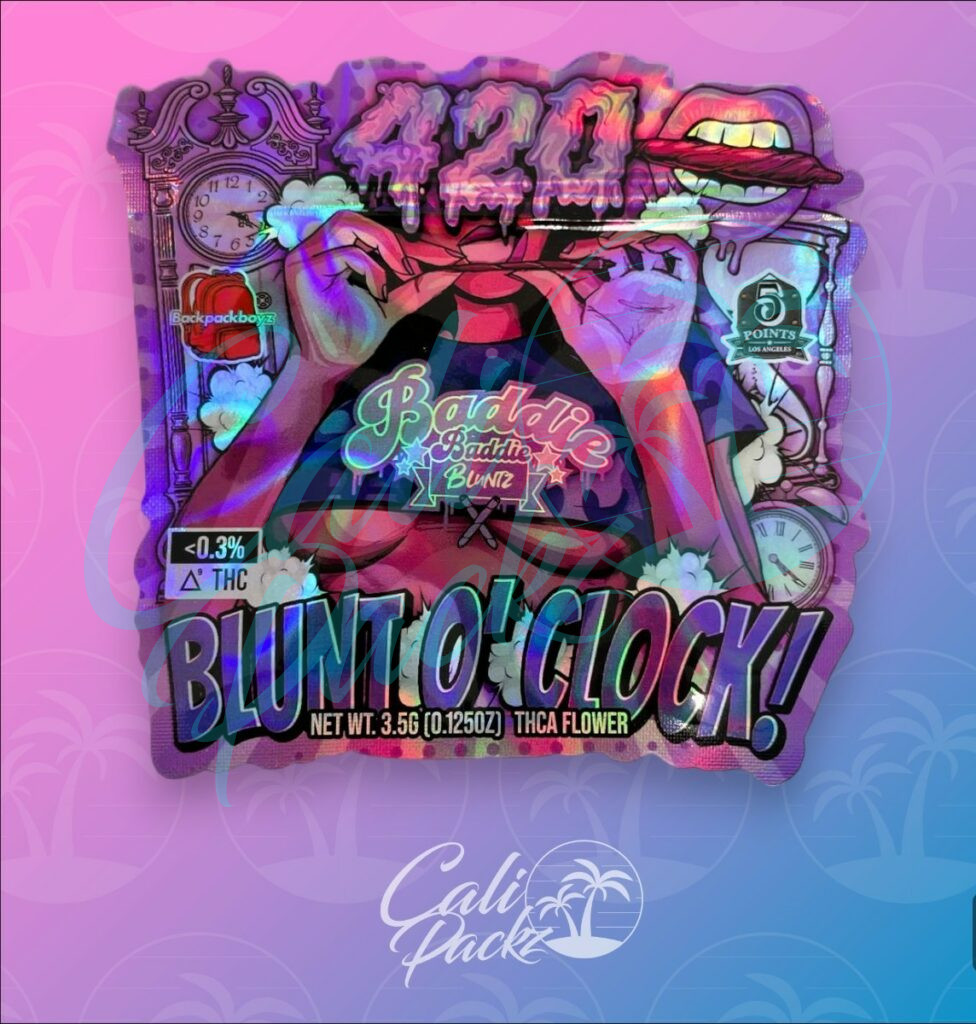 Backpack Boyz 420 Blunt O Clock Cali Pack Die Cut 3.5g - Mylar Bag