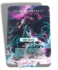 doja pina colato cali pack 3.5g mylar bag