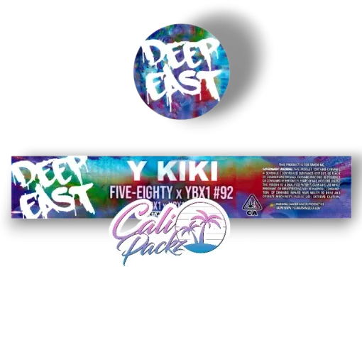 deep east y kiki glass jar label set 3.5g