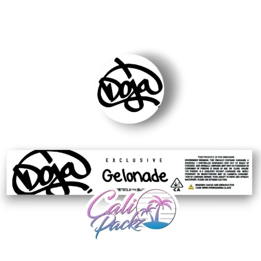 doja gelonade jar label set 3.5g