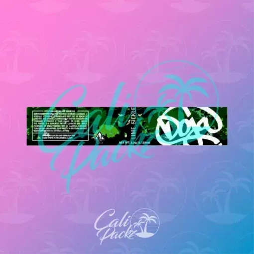 Doja Lime Sickle Jar Label