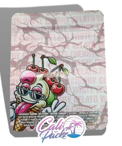 white cherry gelato 3.5g mylar bags