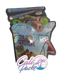 blue zushi 3.5g mylar bags