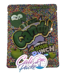 candy cartel green apple sour punch 3.5g mylar bags