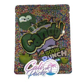 candy cartel green apple sour punch 3.5g mylar bags