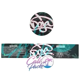 doja pak sour fuel glass jar label set