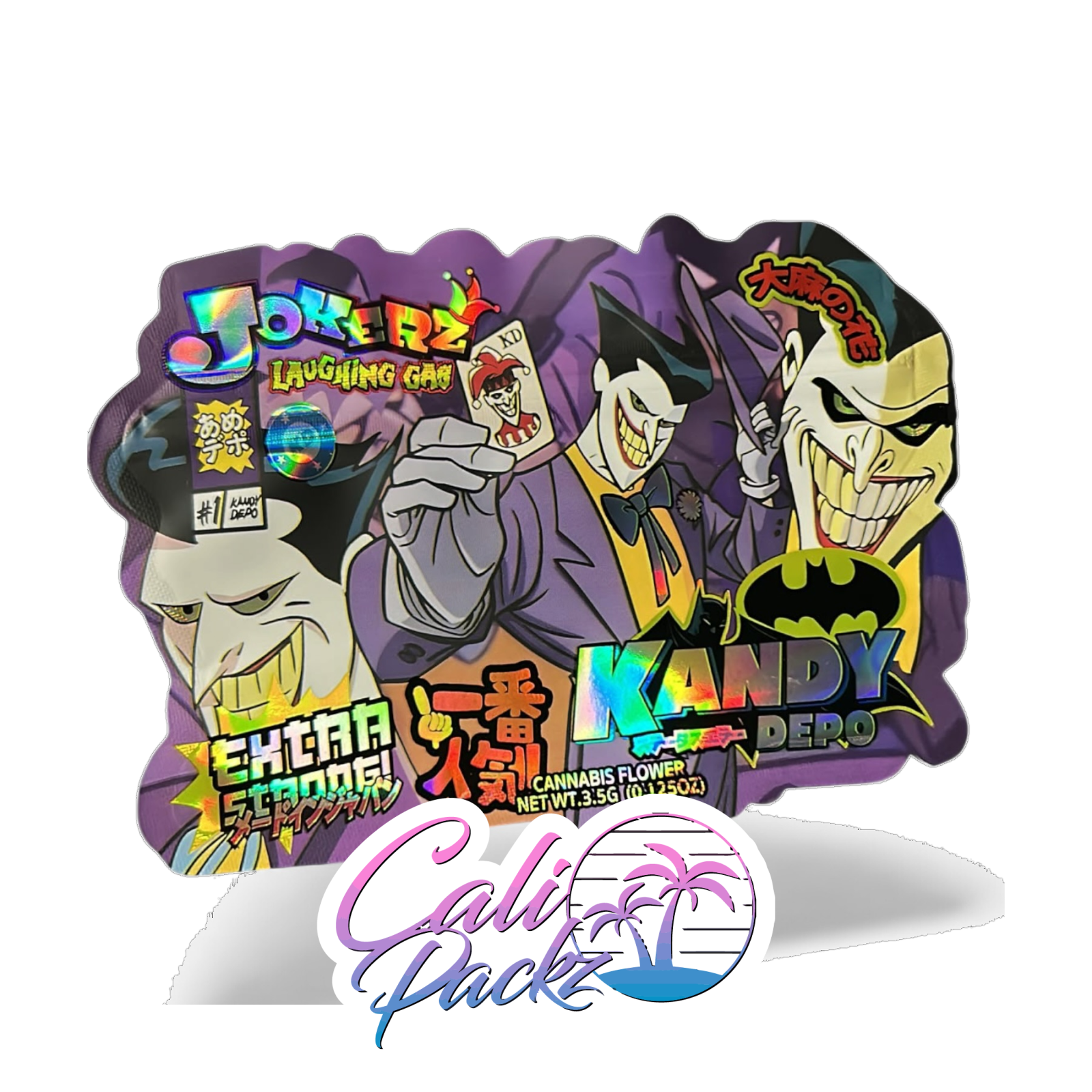 kandy depo jokerz laughing gas 3.5g mylar bags & boxes