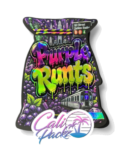 new york purple runtz die cut 3.5g mylar bags