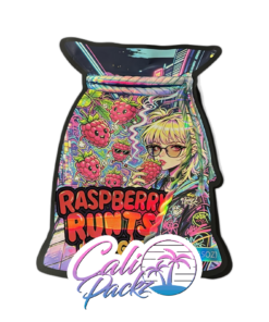 raspberry runtz delight die cut 3.5g mylar bags