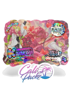 rare kandy depo peach gummy die cut 3.5g mylar bags
