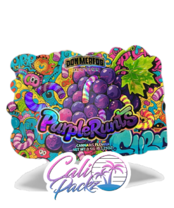 don merfos purple runtz die cut 3.5g mylar bags